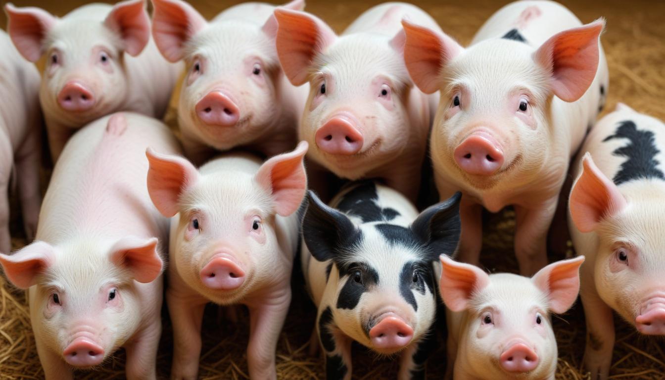 the genetic makeup of different pig breeds
